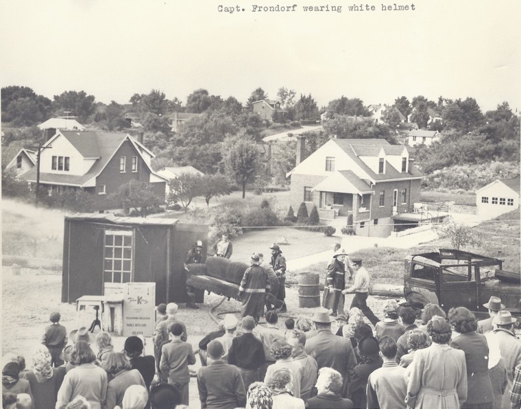 1950 MVFD Demonstration in rear of Bridgetown Station.jpg